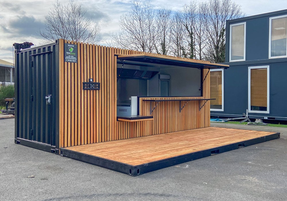 Container snack aménagé sur mesure par Box’Innov