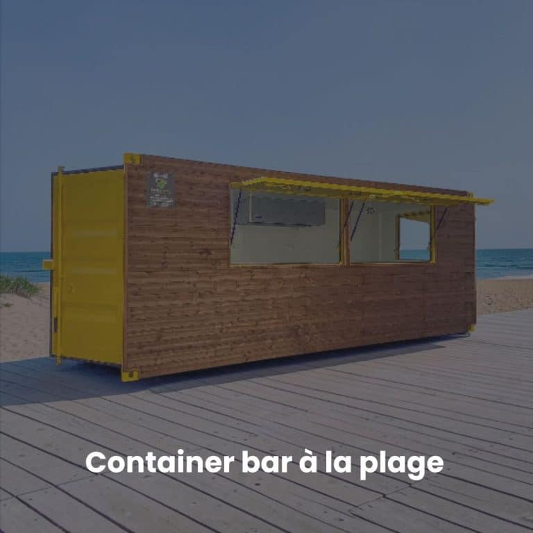 container bar à la plage